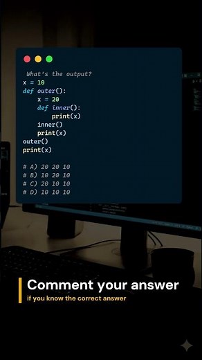 Python Scope Puzzle: Which x Gets Printed? 🧩 #python #coding
