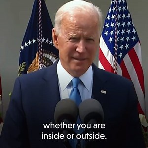 The CDC announced that they are no longer recommending that fully vaccinated people need to wear masks. | Joe Biden