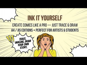 Ink It Yourself – Tracing Comic Kit | Reusable Transparent Comic Pages for DIY Artists!