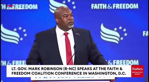 Lt. Gov. Mark Robinson Labels Democrats 'Party Of Slavery' In Fiery Faith And Freedom Speech