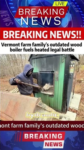 Vermont farm family's outdated wood boiler fuels heated legal battle.#news