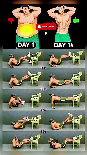 Belly Fat to Six Pack abs 14 Days Challenge #bestbodytranformation #weightloss #sixpackabs