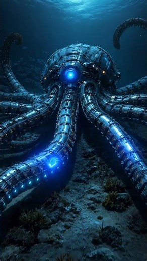 mechanical octopus rules the deep #scifi #robot #ocean