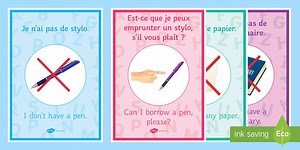 French Target Language Display Posters
