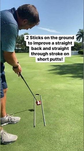 3 Ways to Use Alignment Sticks to Fix Your Putting #shorts