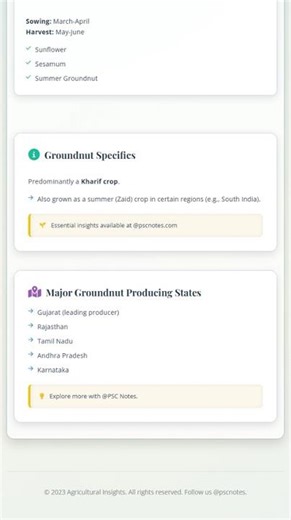 Cropping Seasons and Patterns of Oilseeds Kharif, Rabi, Zaid