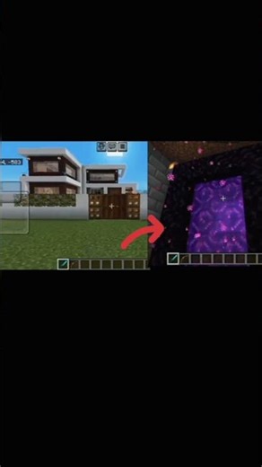 nether portal in my house minecraft ✨mk scary gaming