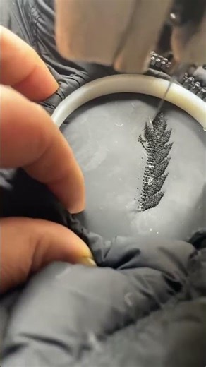 Fixing a fabric tear with a sewing machine #satisfying #shorts #asmr