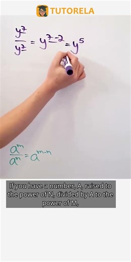 Simplify y^7 ÷ y^2 Using Exponent Rules #Math #ExponentsRules #PowerOfAQuotientRuleForExponents