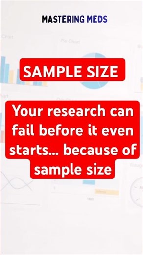 SAMPLE SIZE #pharmacology #research #researchmethods #researchscholar #clinicalresearch #pharmacist
