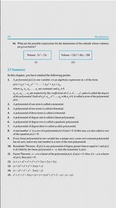 class- 9 chapter- 2 polynomial, summary #maths