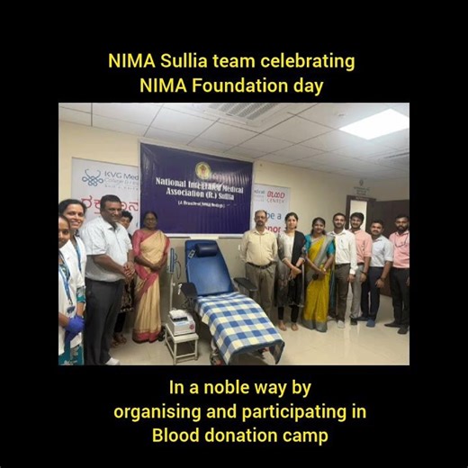 NIMA Sullia Taluk Team celebrating NIMA foundation day, details in description