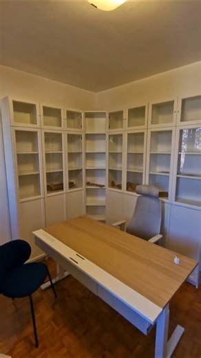 Workplace: IKEA BILLY and TROTTEN table assembled #shorts #ikea, #ikeabilly, #ikeatrotten,