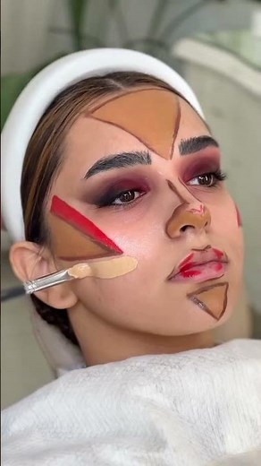 Makeup Tutorial | Avant-Garde Full Face Glam with High-Fashion Structure #art #styleframe