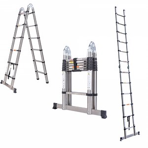 Watch ANSIMIDA Stainless steel A-frame ladder 2.5 2.5m 1.9 1.9m on Amazon Live