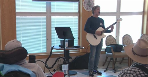 Former member of Boston rock band brings healing music to patients