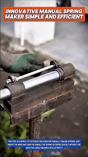 Simple spring maker just insert the wire and turn the handle.