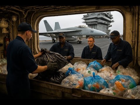 U.S. Navy 6,000 Sailors’ Trash Management Aboard Aircraft Carriers at Sea