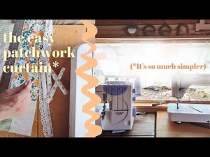 easy patchwork curtains | scrap fabric project | tutorial