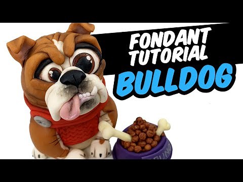 Fondant tutorial | BULLDOG | cake topper