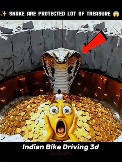 Snake Are Protected Lot Of Treasure 😱 || Indian Bike Driving 3d #viral #shorts #indianbikedriving3d