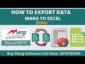 how to export item and ledger, party in excel from Marg ERP step by step in Hindi buy: 8076783949