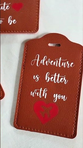 Personalized Faux Leather Luggage Tags with Cricut HTV - Watch The Full Tutorial!