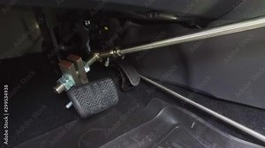 Car for disabled people. Hand operated vehicles for disabled people. Hand control driving adaptive equipment