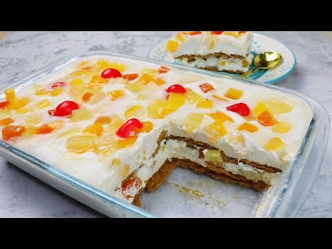 Graham Crema De Fruta | Easy Dessert | No-bake