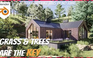 iBlender中文版插件 Botaniq 教程 树木和草建模资产库  植被 丛林 园艺 Blender插件