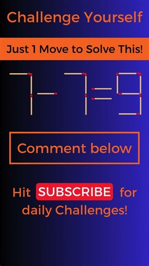 Can You Solve This Matchstick Puzzle in 10 Seconds? 😱