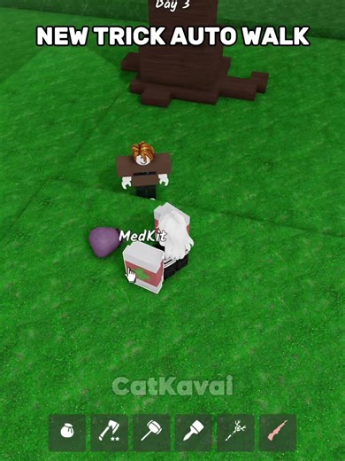 OMG New Trick Auto Walk 😱 #roblox #99nightintheforest #catkavai
