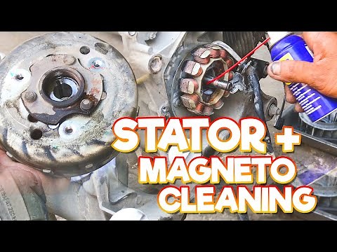 STATOR AND MAGNETO CLEANING | Jeff MotoVlog