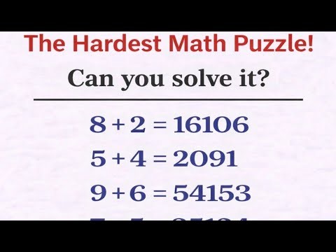 Hardest Math Puzzle in USA|Can you solve this?
