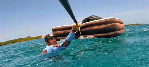 Shark Week Air Mattress Adventure to One of Aruba's Best Sea Glass Islands #seastopper #seaglass #seaglasslover #TreasureHunting #seaglasshunting #arubaseaglass #GoPro #beachcombing #SeaMarbles | LC's Glass