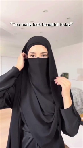Beautiful Niqab with Hijab Style 🖤 Modest Muslim Fashion Inspiration