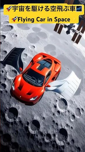 🚀未来の空飛ぶ車が宇宙を駆ける！🌌 Flying Car in Space ✨ #空飛ぶ車 #未来 #FlyingCar #Space#쇼츠 #短视频