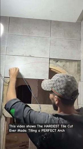 #diy .How to Tile an Archway Cutting and Installing Tiles on a Curve (DIY Arch Tile) for beginners