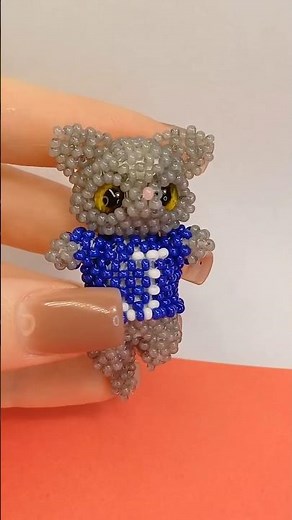 DIY Beaded Cat 🐱 Cute Mini Craft Tutorial