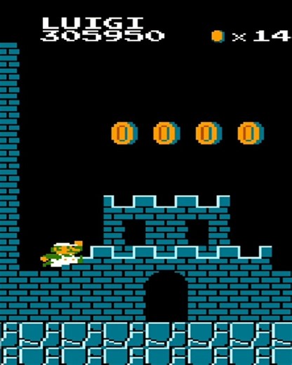 Super Mario Bros Luigi Rescue World 5-1 Secret Shortcut 🎮