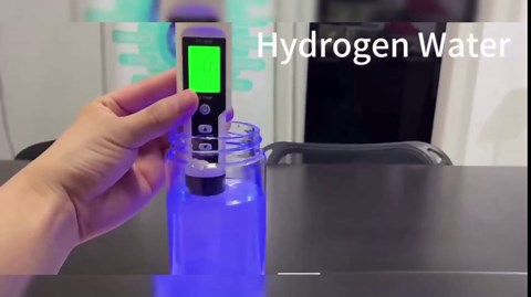 Hydrogen Water Bottle with PEM SPE Technology, Essentials 2024 for Men Women, Rechargeable Hydrogen Water Generator with Gift Box, Hydrogen Water Ionizer Machine for Home Office Travel Blue