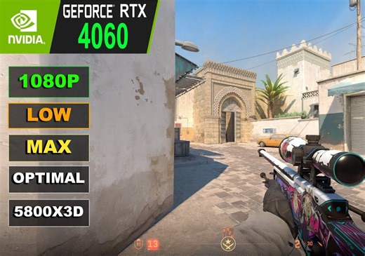 RTX 4060 显卡 | CS2 性能评估 -1080P