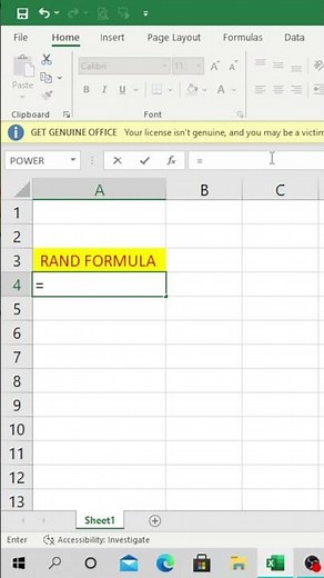 Use Rand formula in Ms Excel ‪@sicomputerzone‬