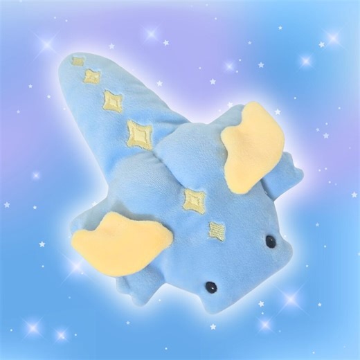 Handmade Dragon Plush Celestial Star Moon Beanie: Sensory Mochi Minky Stuffed Animal Weighted - Etsy