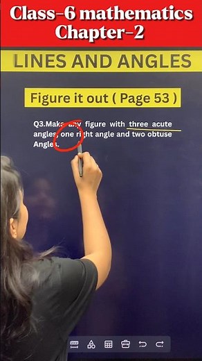 Make any figure with three acute angles, one right angle and two obtuse Angles. #class6th #yt #maths
