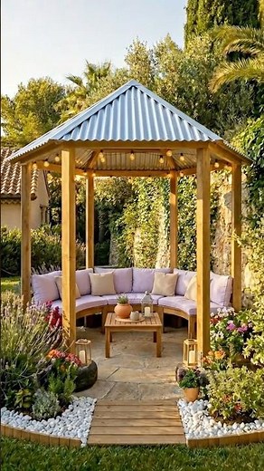 They Built a Gazebo Using Old Tires 😳 DIY Backyard
