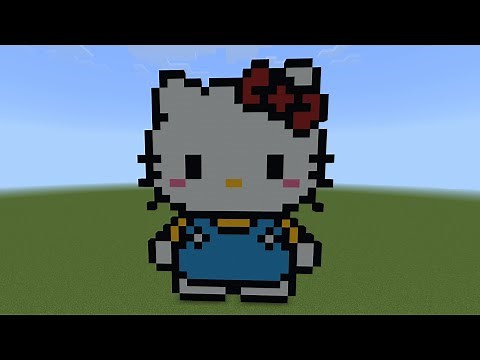 Minecraft Pixel Art Tutorial - Hello Kitty
