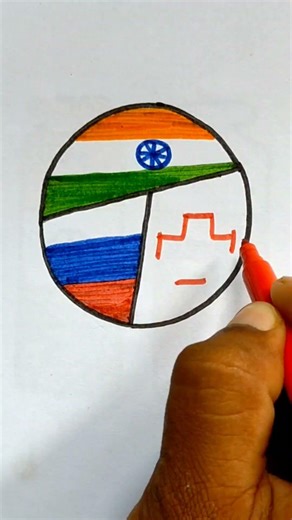 🇮🇳🇷🇺🇯🇵 ll flag drawing #republicday flag designing#independencedayflag craft art #howtodraw