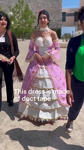 Karla Torres was crowned the winner of a duct tape scholarship competition. She was inspired by paintings she'd seen at Getty. Today she brought her winning creation to the Getty Center. Congrats, Karla! Your creativity is inspiring! | Getty