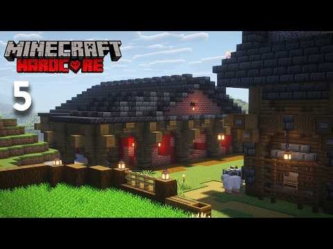 I Built a COZY BARN in Minecraft Hardcore